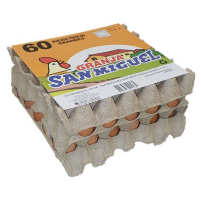 Imagen de Pack 2x30 Huevos Color Grande de 61 grs. a 67 grs.