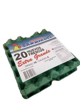 Picture of Pack 1x20 Huevos Blanco Extra Grande de mas de 75 grs.