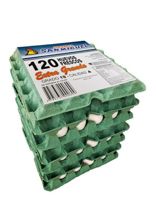 Imagen de Pack 6x20 Huevos Blanco Extra Grande de mas de 75 grs.