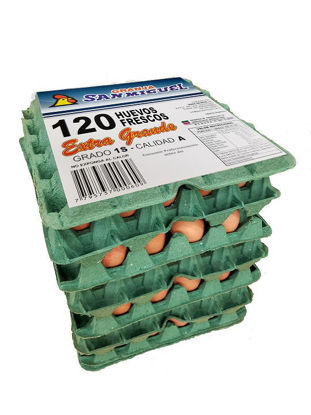 Imagen de Pack 6x20 Huevos Color Extra Grande de mas de 75 grs.